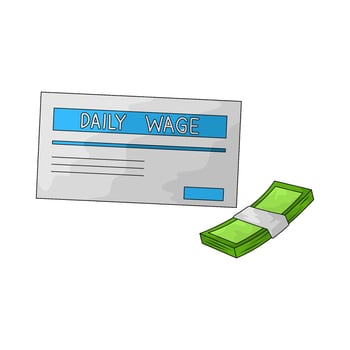 illustration of Daily Wage vector