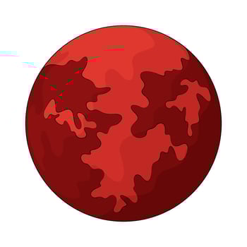 the red planet vector