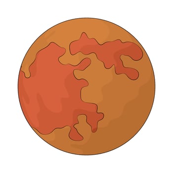 the mars planet vector