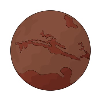 illustration of a planet in space vector