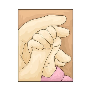 baby hands illustration vector