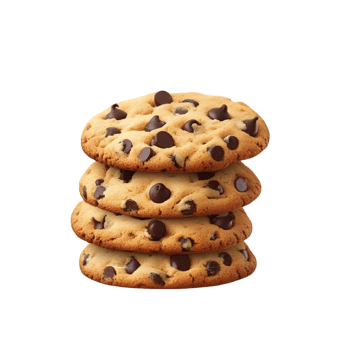 Delicious Chocolate Chip Cookies Stack Sweet Treat Bakery Food Photography png