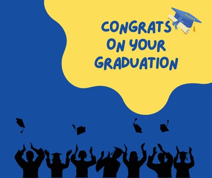 Congratulations on your graduation vector