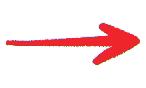 hand drawn red arrow Illustration vector