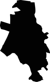 Coatepec Harinas Mexico silhouette map vector