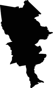 COCU Romania silhouette map vector