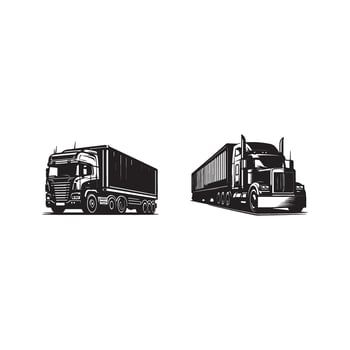 Truck icons set illustration vector