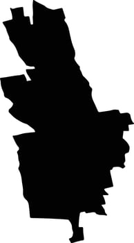 COROIESTI Romania silhouette map vector