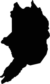 Corredores Costa Rica silhouette map vector