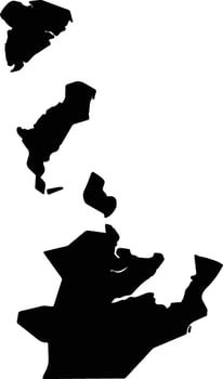 Cururupu Brazil silhouette map vector