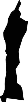 Cuyotenango Guatemala silhouette map vector