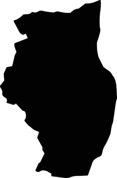 Daliao Taiwan silhouette map vector
