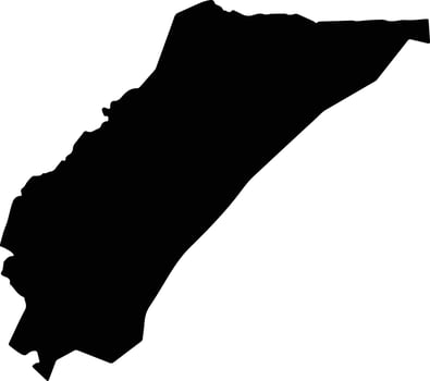 Darqad Afghanistan silhouette map vector