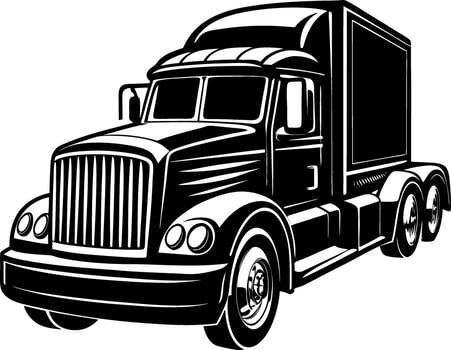 semi truck illustration vector