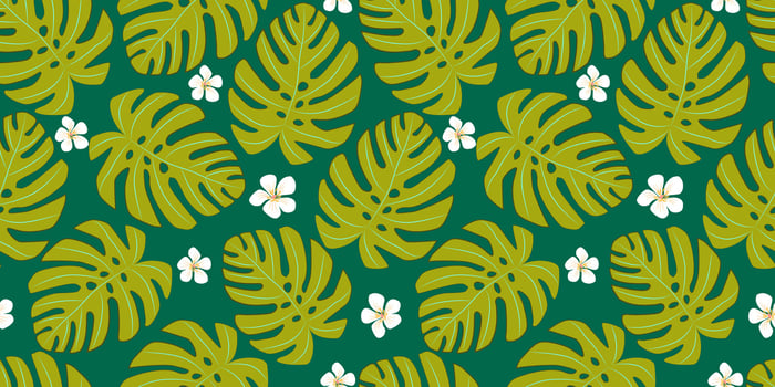 Modern colorful tropical pattern with . Cute botanical abstract contemporary seamless pattern with exotic plants vector