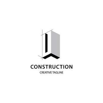 Letter U 3D logo for construction and architecture company. Property logo design template for your brand. vector