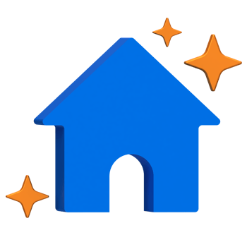 AI Home Icon, House icon indicating smart home AI or dashboard. png