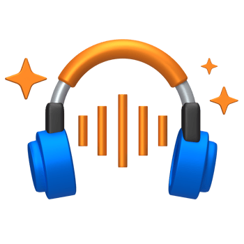 AI Audio Headphone Icon, Headphones with bars representing AI sound analysis or enhancement. png