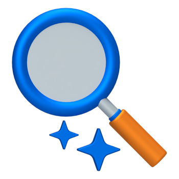 AI Search Tool or Zoom Icon. Magnifier showing AI smart search and detection capabilities. Zoom icon for design. png