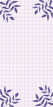 Frame Purple Design Aesthetic Background With Floral vector