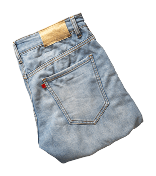 folded jeans isolated on white png