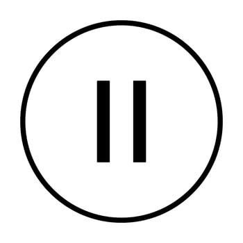 Pause icon, illustration. Flat design style. pause icon illustration isolated on white background, pause icon Eps10. pause icons graphic design symbols.. vector