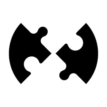 Puzzle piece line icon. Jigsaw game shape sign. Business strategy element. Quality design element. Line style puzzle icon. Editable stroke. vector