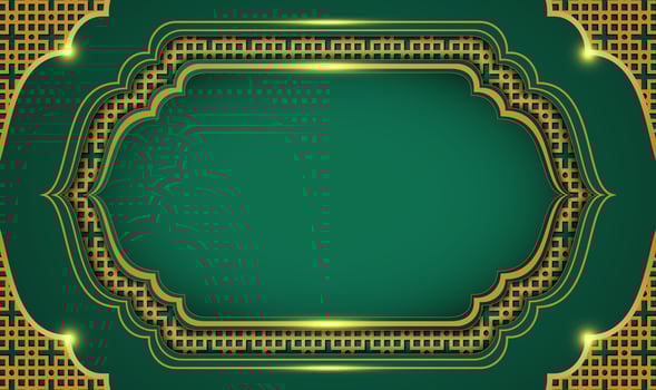 Luxury decorative green Islamic background vector