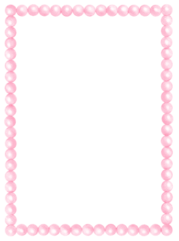 Pink Pearl Rectangle frame shape watercolor png