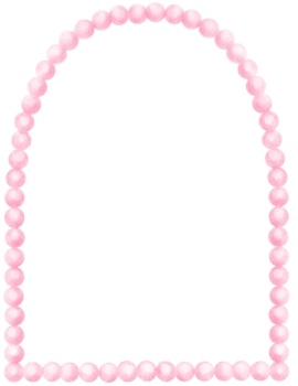 Pink Pearl Frame Arch Modern shape watercolor png