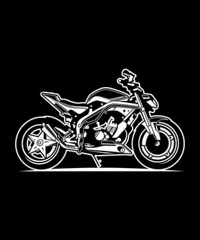 Black and white race motorcycles vector