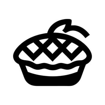 Apple pie dessert icon. Pie slice representing cozy autumn treats. vector