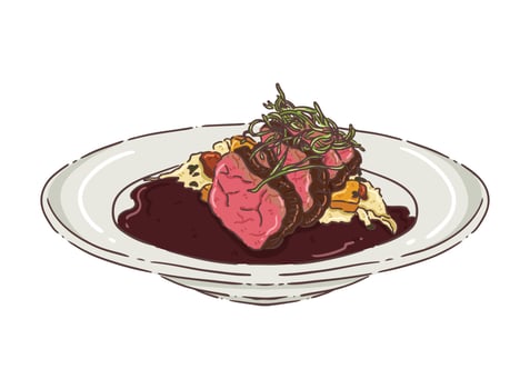 steak food italain vector