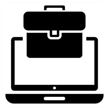 Online Business icon concept design in black color vector