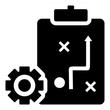 Strategy and planning icon concept design in black color vector
