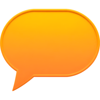 Orange speech bubble png