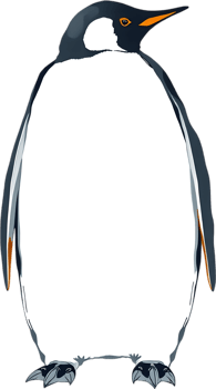 Wildlife art featuring regal emperor penguin. . png