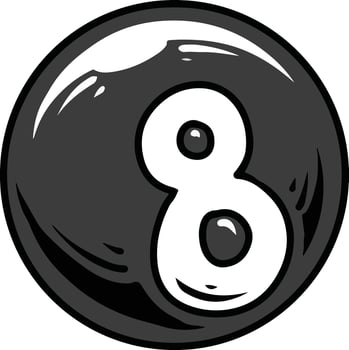 ball pool number 8 vector
