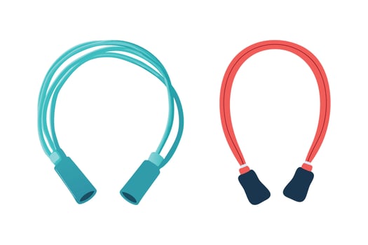 Colorful Lanyards Teal Coral Design Template vector