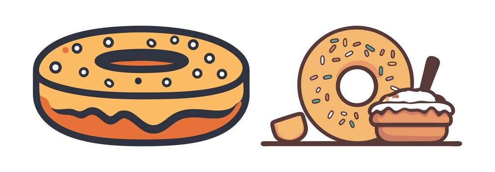 Bagels Cream Cheese Bakery Treats vector