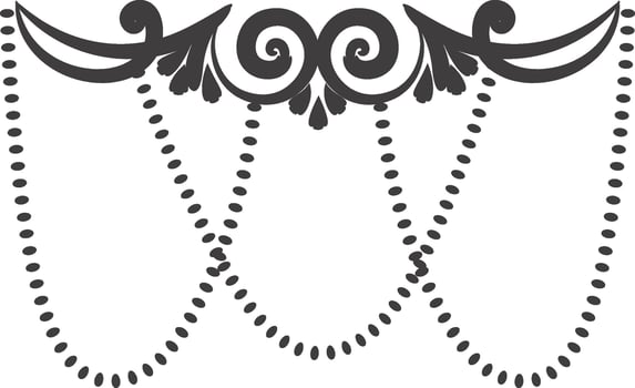 Elegant Swirl Frame Ornament vector