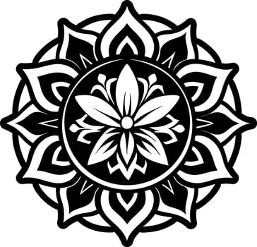 A filled style icon showing divine flower vector