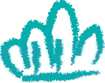 Crayon Bush Plant Decor vector