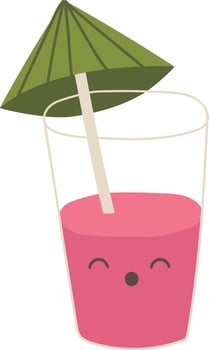 Happy Juice Drink Character vector