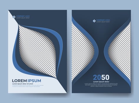 Set wave abstract blue geometric modern annual report flyer Brochure leaflet, the presentation cover, magazine advertising. cover with an abstract background vector