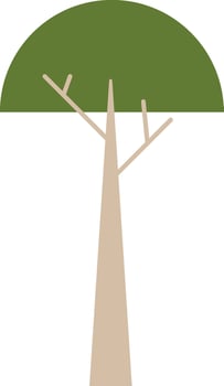Geometric Abstract Tree Decor vector