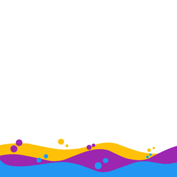 A colorful wave background with bubbles and a blue and purple background png