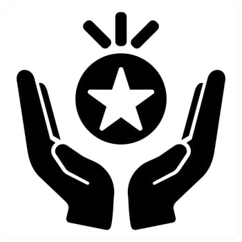 Perks And Bonuses icon concept in black filled color vector