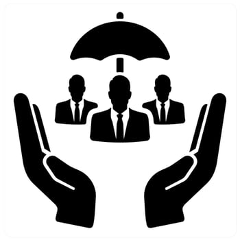 Social Security icon concept in black filled color vector