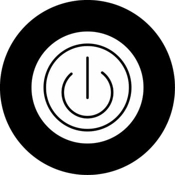 Power Button Switch Glyph Circle Inverted vector